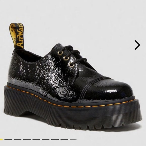 NWT Doc Martens sz 14 1461 DISTRESSED PATENT LEATHER PLATFORM SHOES - Picture 1 of 11
